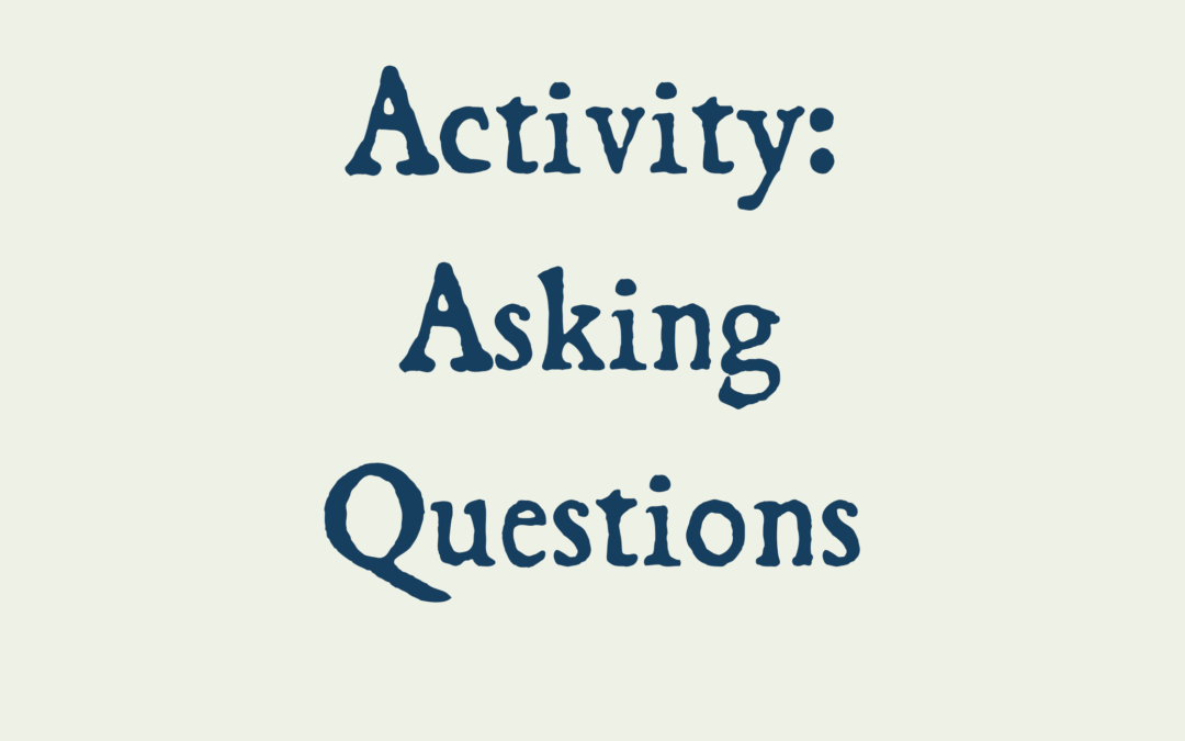 Conversation Activity 3 (Asking Questions)